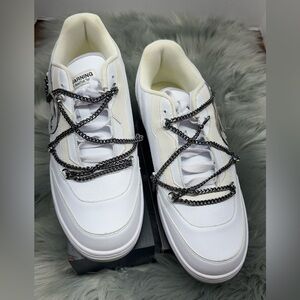 Brand X Court Classic (Toki) White Leather Sneakers Size 10.5